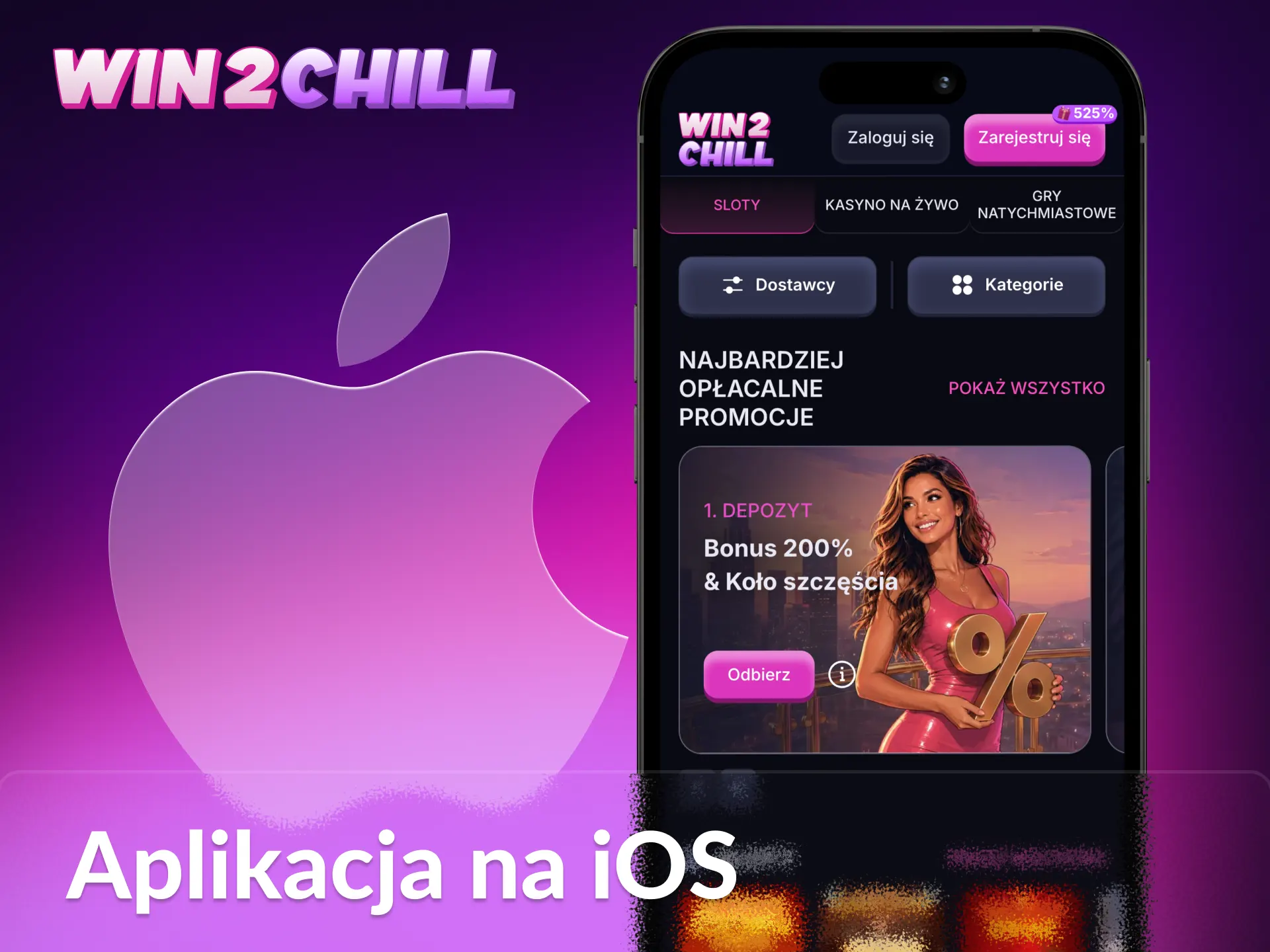 Zainstaluj aplikację iOS na platformie kasyna Win2Chill.