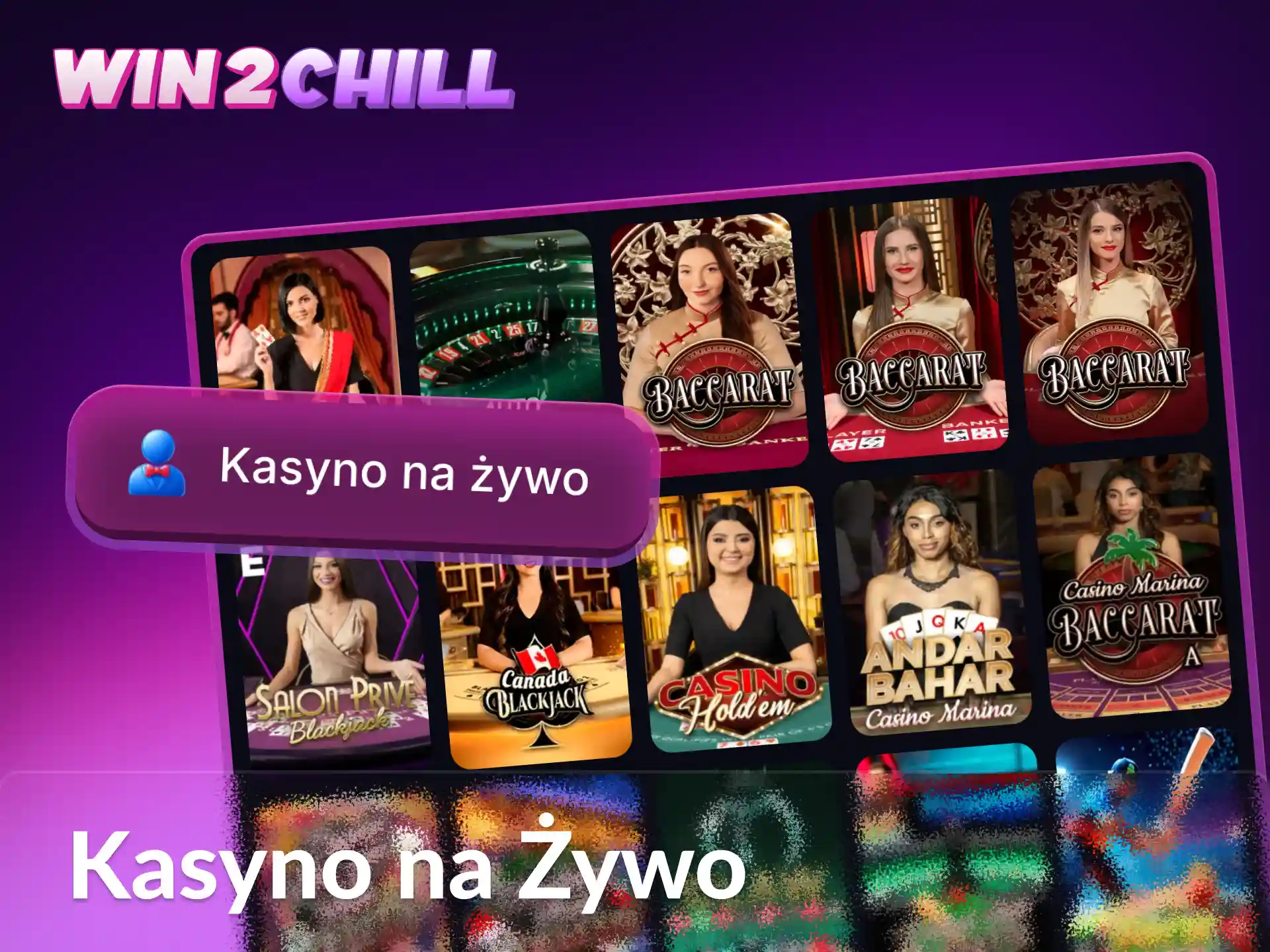 Ciesz się grami w kasynie na żywo na platformie Win2Chill.
