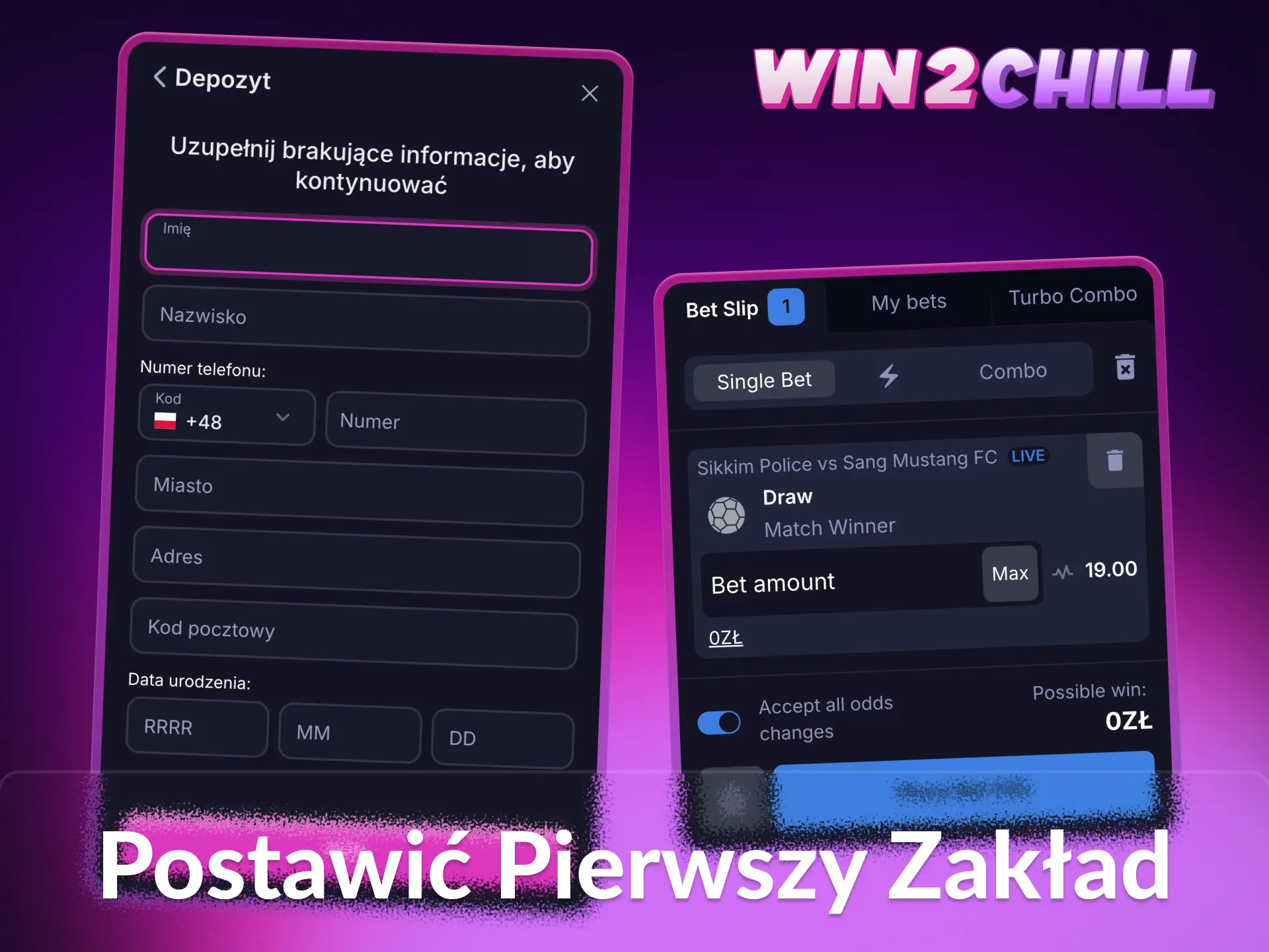 Skorzystaj z naszego przewodnika i postaw swój pierwszy zakład w Win2Chill.