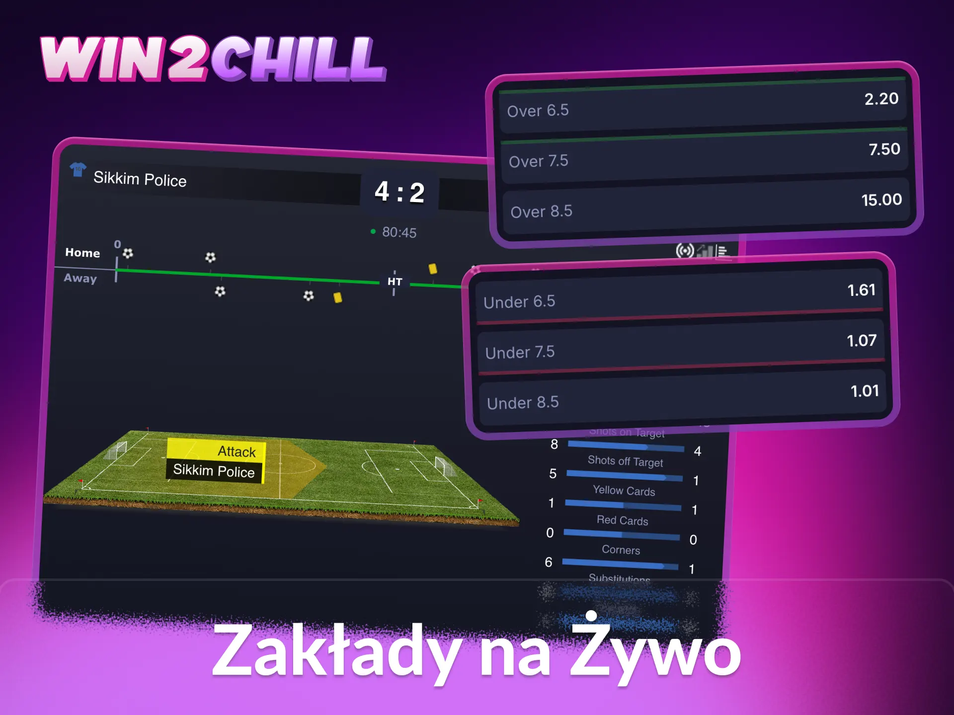 Wypróbuj funkcję zakładów na żywo na platformie bukmacherskiej Win2Chill.